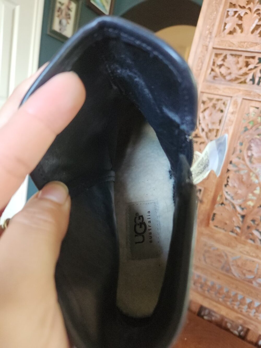 UGG Black Wedge Ankle Boots - Picture 12 of 12